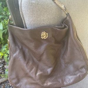 Tory Burch Brown Hobo w/Snakeskin accents